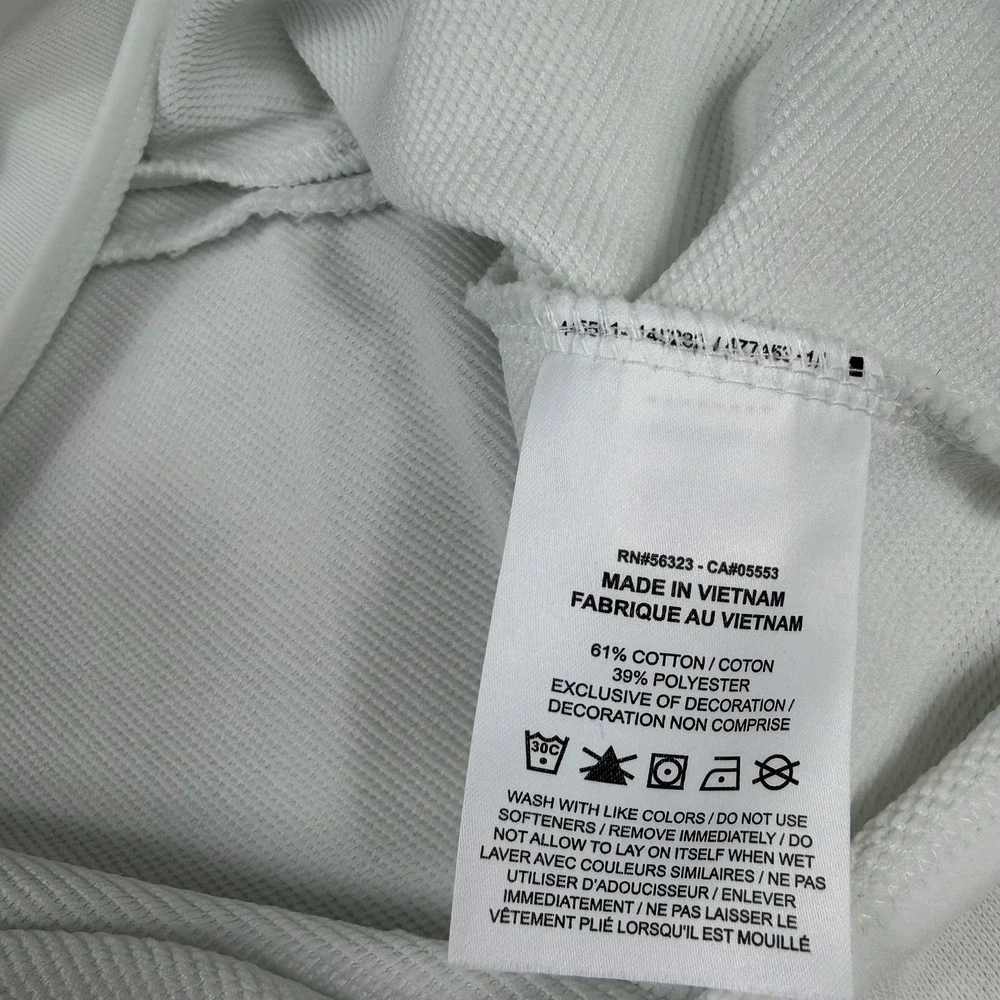 Nike Dri-FIT Long-Sleeve Fleece Fitness Top Shirt White DQ6622-121 Men's Size Sm